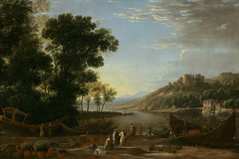 Pejzaż z kupcami - Claude Lorrain