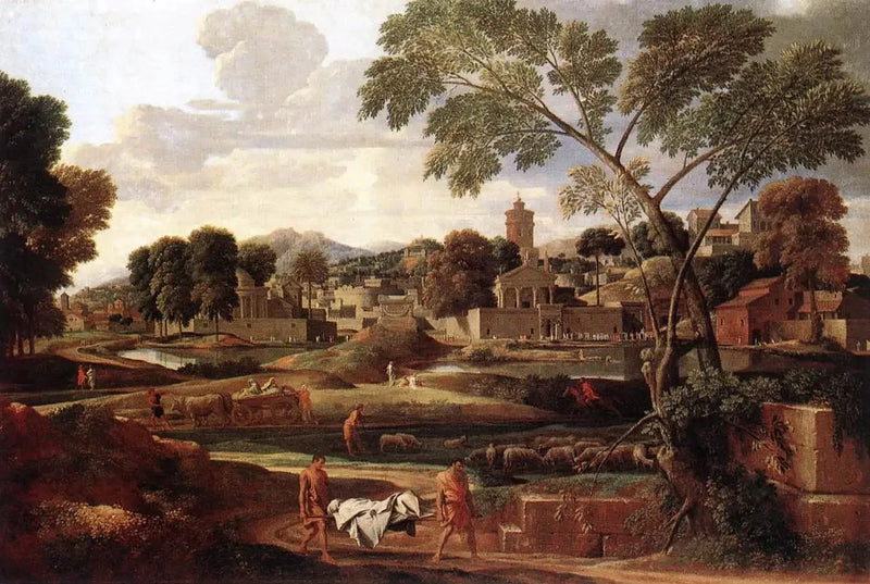 Pejzaż z pogrzebem Fokiona - Nicolas Poussin