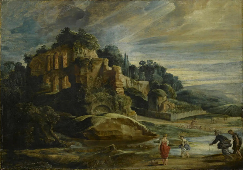 Pejzaż z ruinami wzgórza Palatyn - Peter Paul Rubens