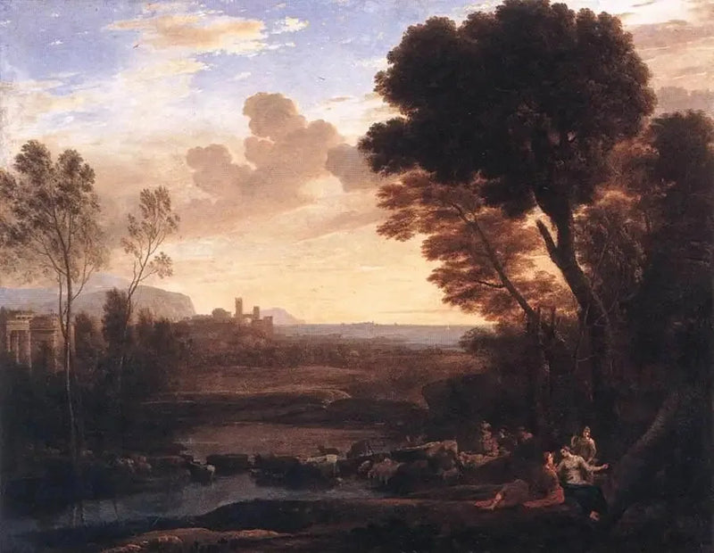 Pejzaż z Parizem i Eneją - Claude Lorrain