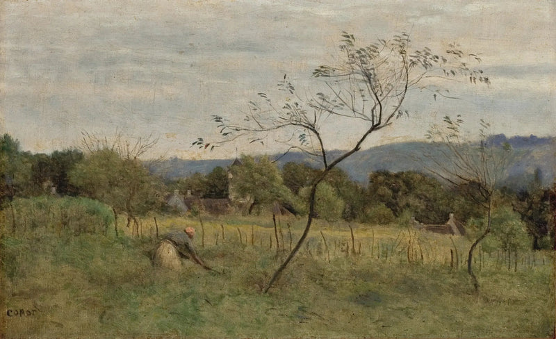 Pejzaż z wieśniaczką - Jean-Baptiste Camille Corot