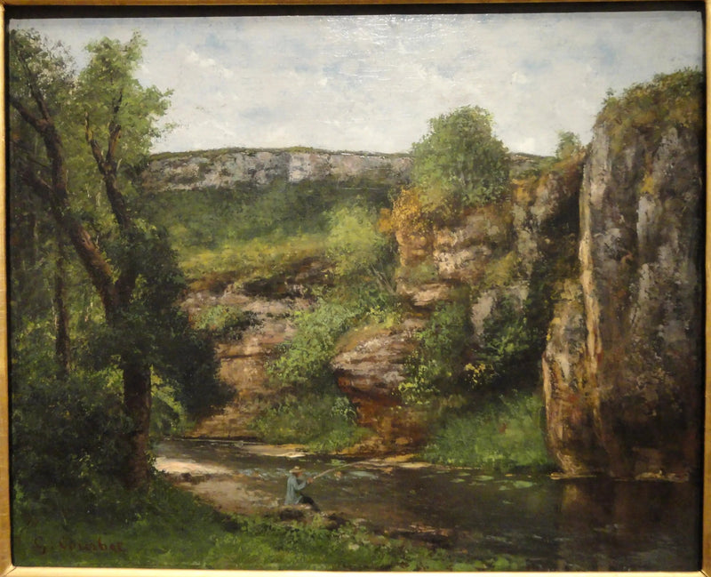 Pejzaż z rybakiem - Gustave Courbet