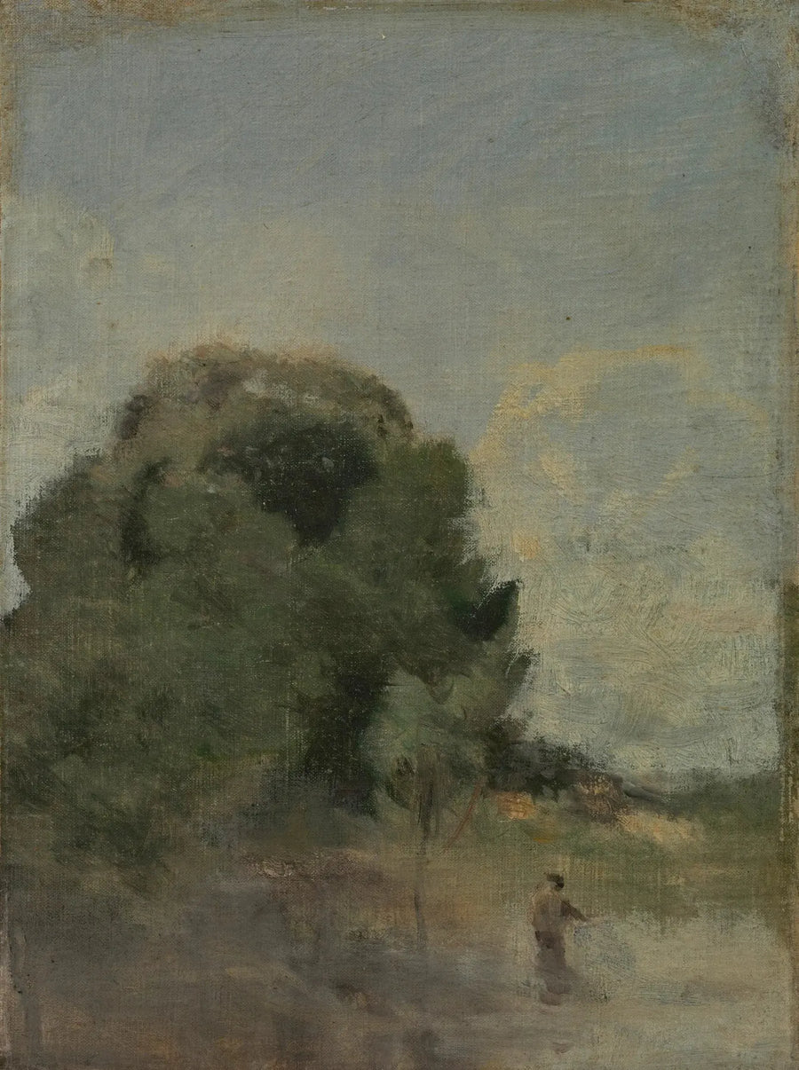 Pejzaż z rybakiem - Jean-Baptiste Camille Corot