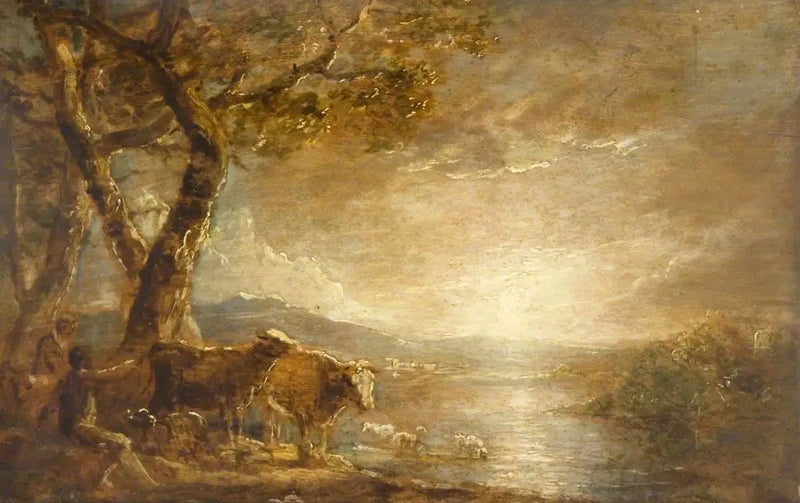 Pejzaż z postaciami i bydłem - Thomas Gainsborough