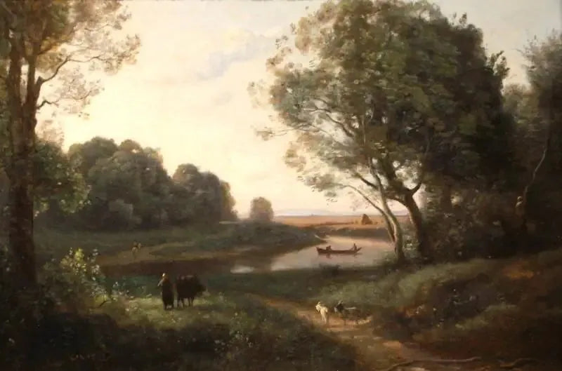 Pejzaż z postaciami - Jean-Baptiste Camille Corot