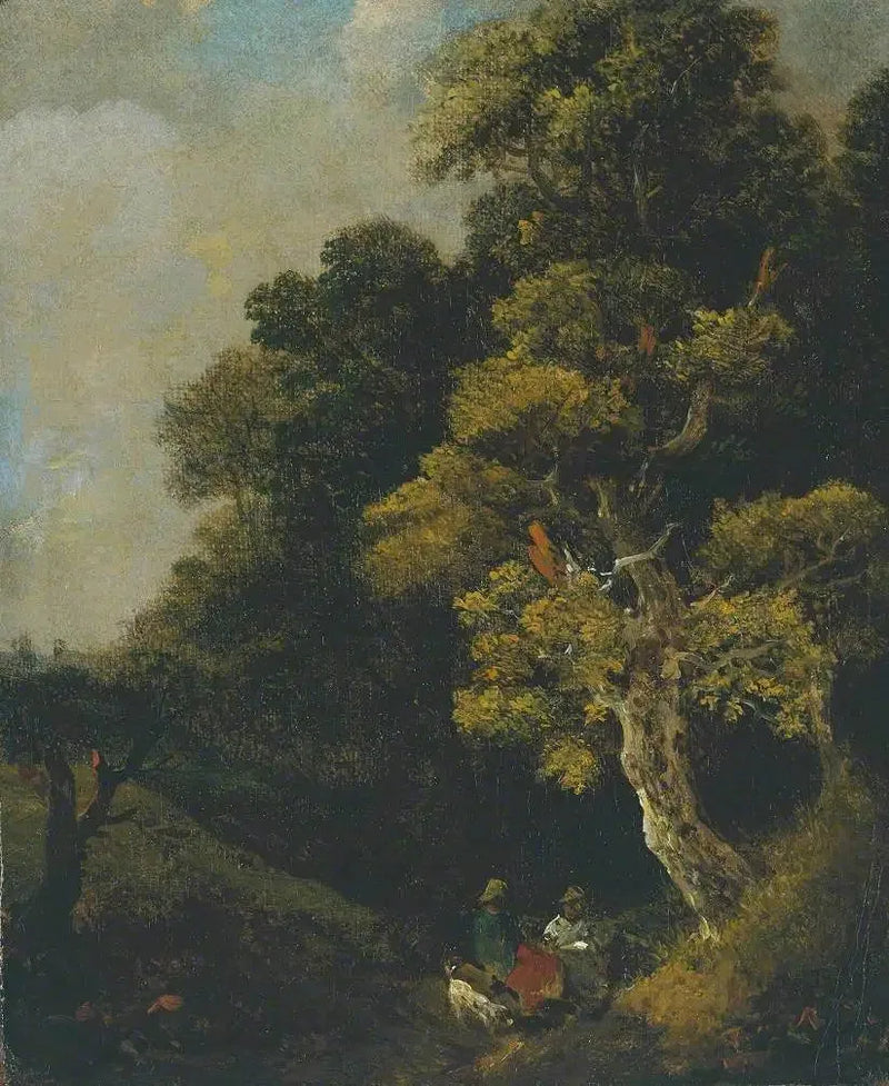 Pejzaż z postaciami pod drzewem - Thomas Gainsborough