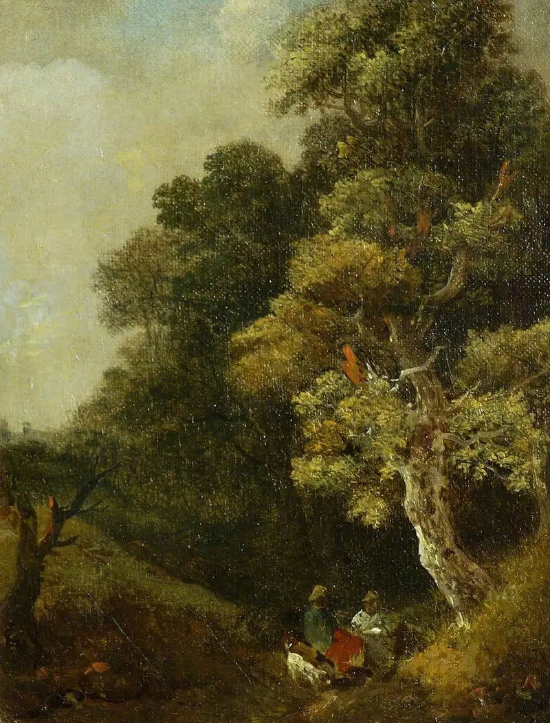 Pejzaż z postaciami pod drzewem - Thomas Gainsborough