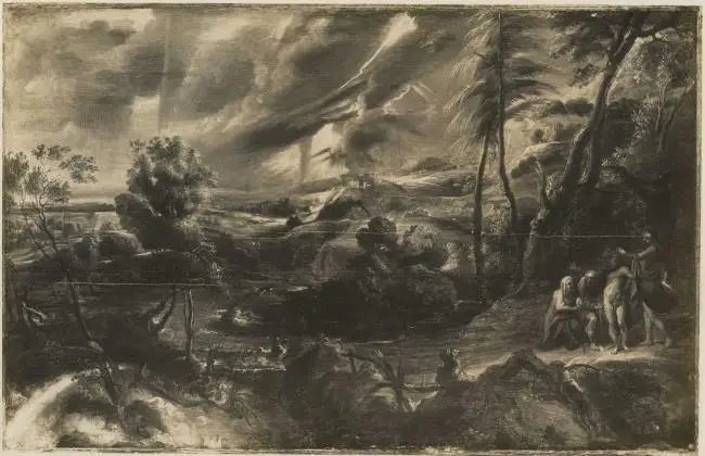 Pejzaż z Filémonem i Baucis - Peter Paul Rubens
