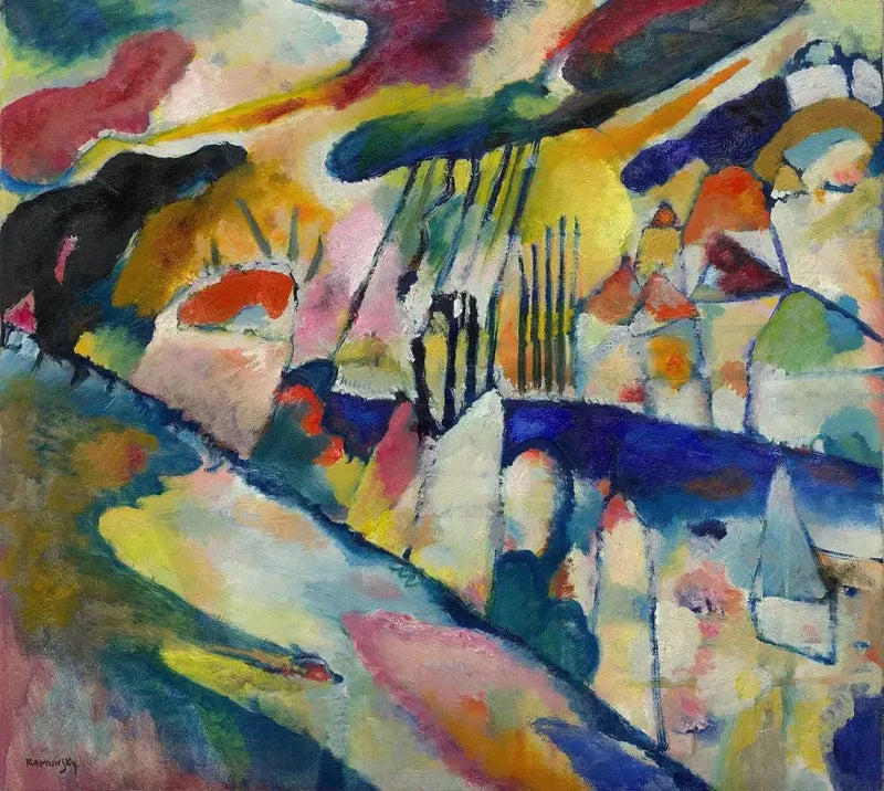Krajobraz z deszczem - Wasilij Kandinsky