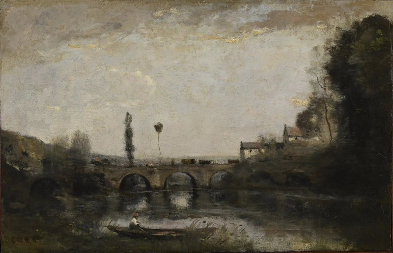 Pejzaż z mostem - Jean-Baptiste Camille Corot