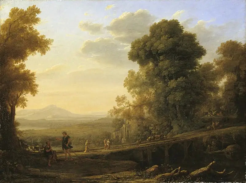 Pejzaż z Rebeką żegnającą się z ojcem - Claude Lorrain