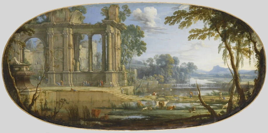 Paysage avec ruines antiques - Pierre Patel