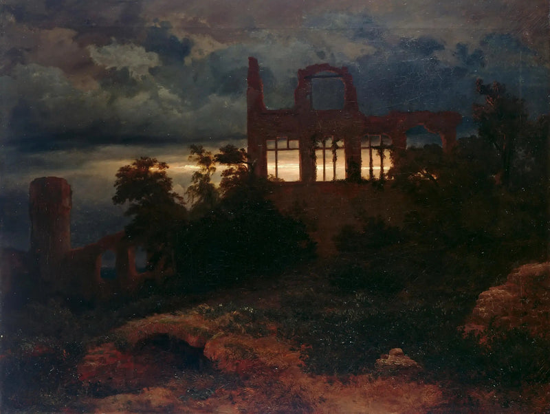 Pejzaż z ruinami zamku - Arnold Böcklin
