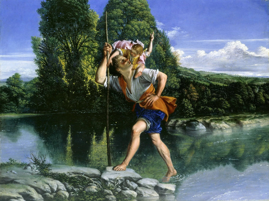 Pejzaż z Świętym Krzysztofem - Orazio Gentileschi