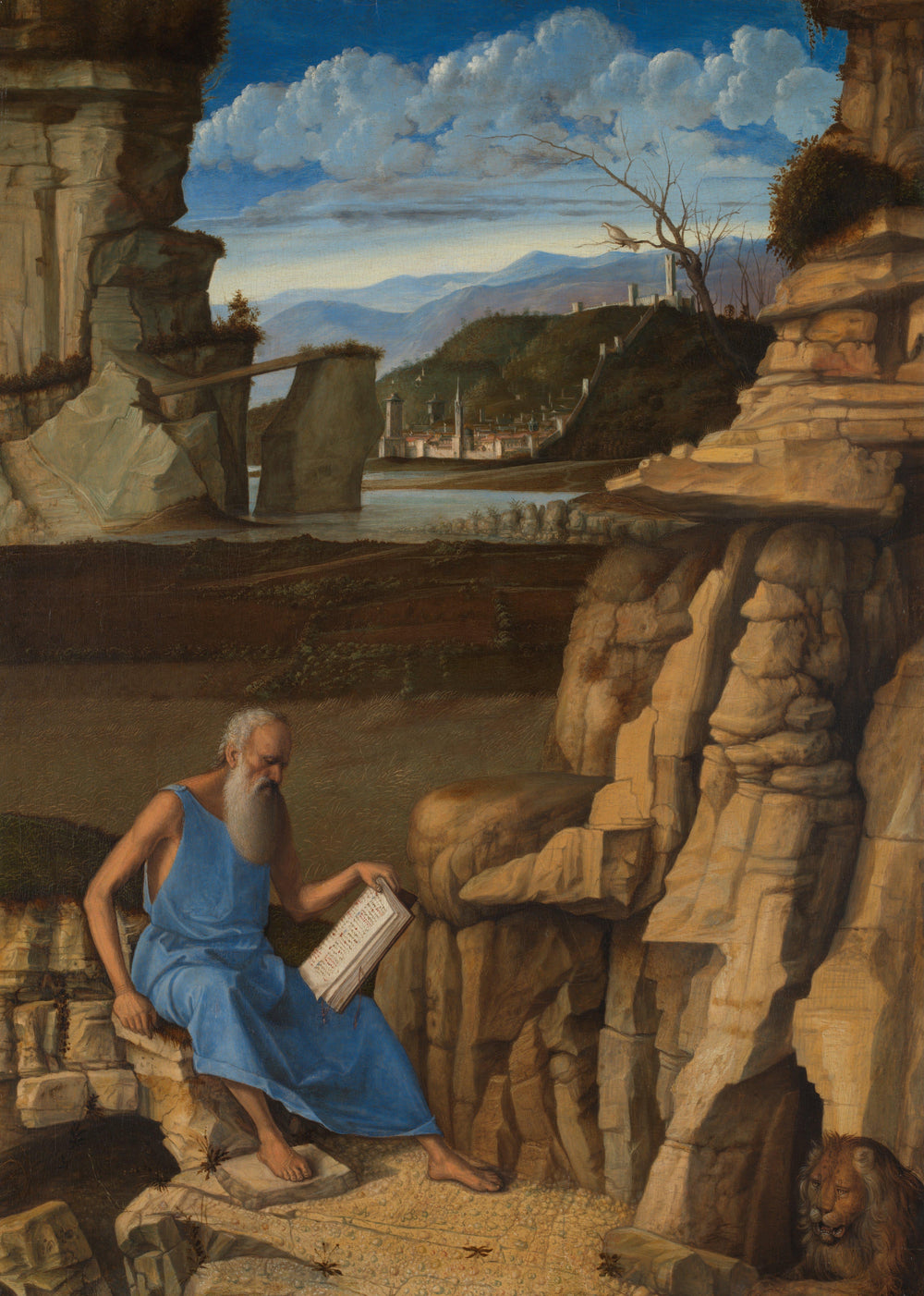 Paysage avec Saint Jérôme lisant - Giovanni Bellini - Alpha Reproduction