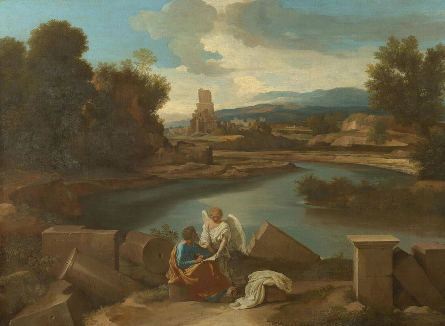 Pejzaż z świętym Mateuszem - Nicolas Poussin