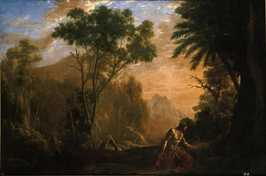 Pejzaż z świętym Onufrym - Claude Lorrain