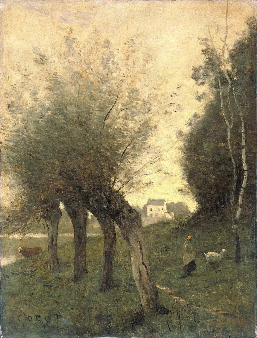 Pejzaż z Wierzbach - Jean-Baptiste Camille Corot