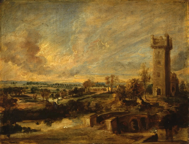 Pejzaż z wieżą - Peter Paul Rubens
