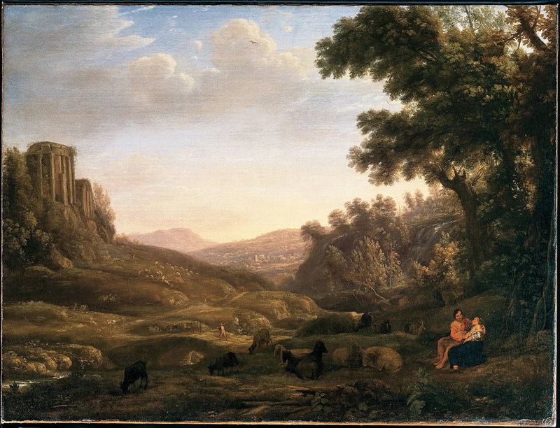 Pejzaż z pasterzem i pasterką - Claude Lorrain