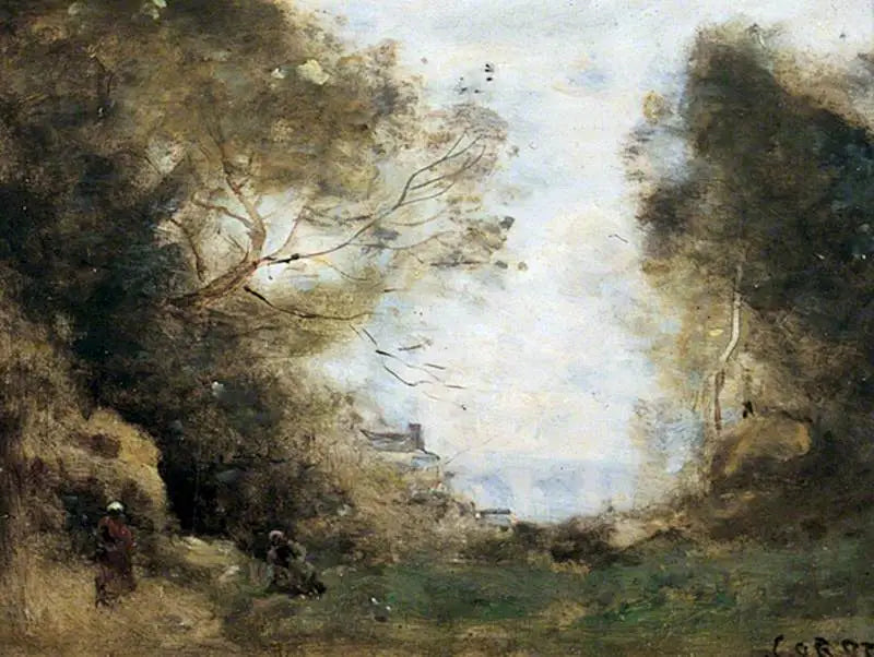 Pejzaż z lasem - Jean-Baptiste Camille Corot