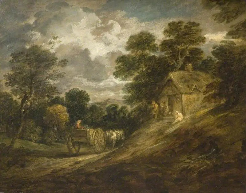 Pejzaż z chatą i wozem - Thomas Gainsborough