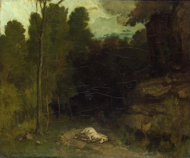 Pejzaż z martwym koniem - Gustave Courbet