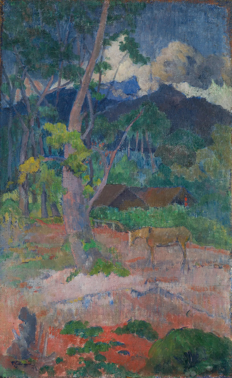 Krajobraz z koniem - Paul Gauguin