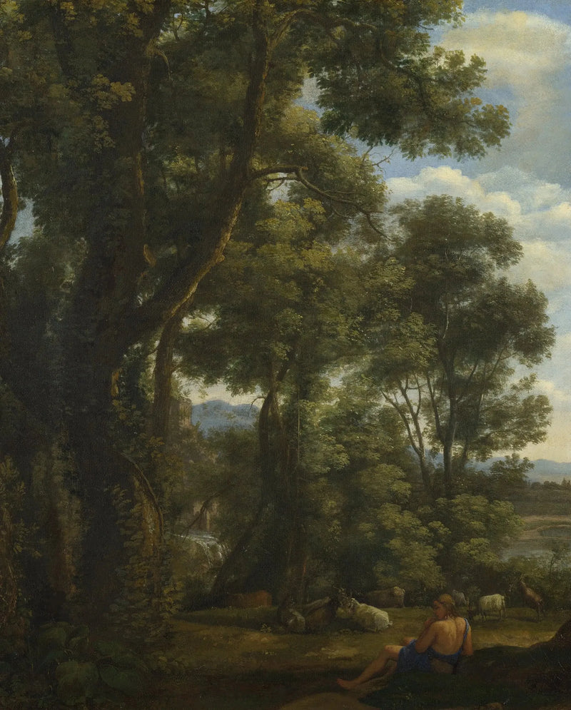 Pejzaż z kozłem i kozami - Claude Lorrain