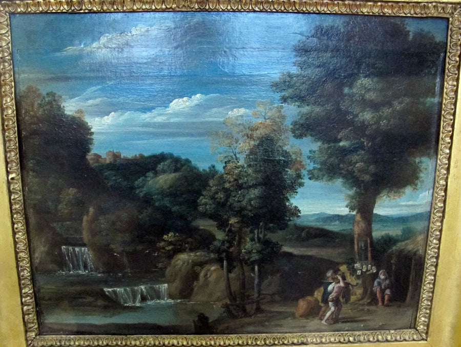 Pejzaż z eremitą - Domenichino
