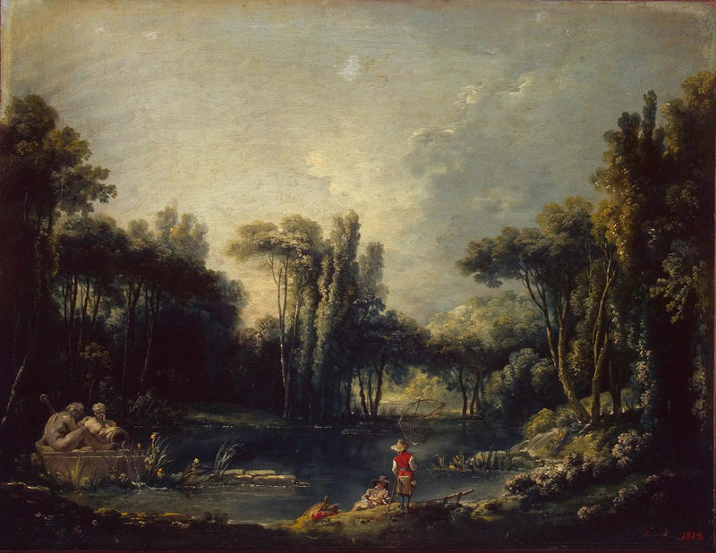 Pejzaż z stawem - François Boucher