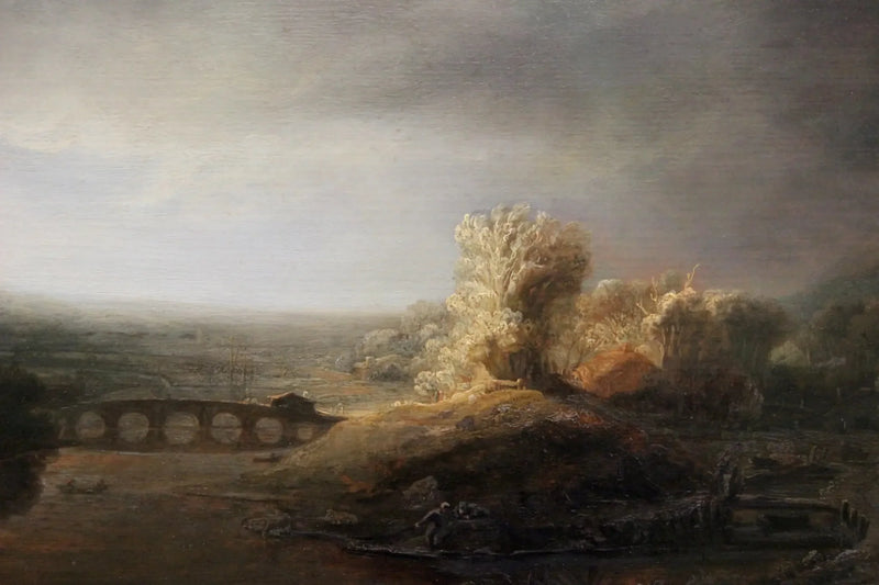 Krajobraz z siedmioma łukami - Rembrandt
