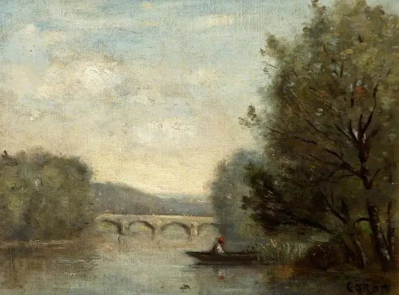 Pejzaż z mostem - Jean-Baptiste Camille Corot