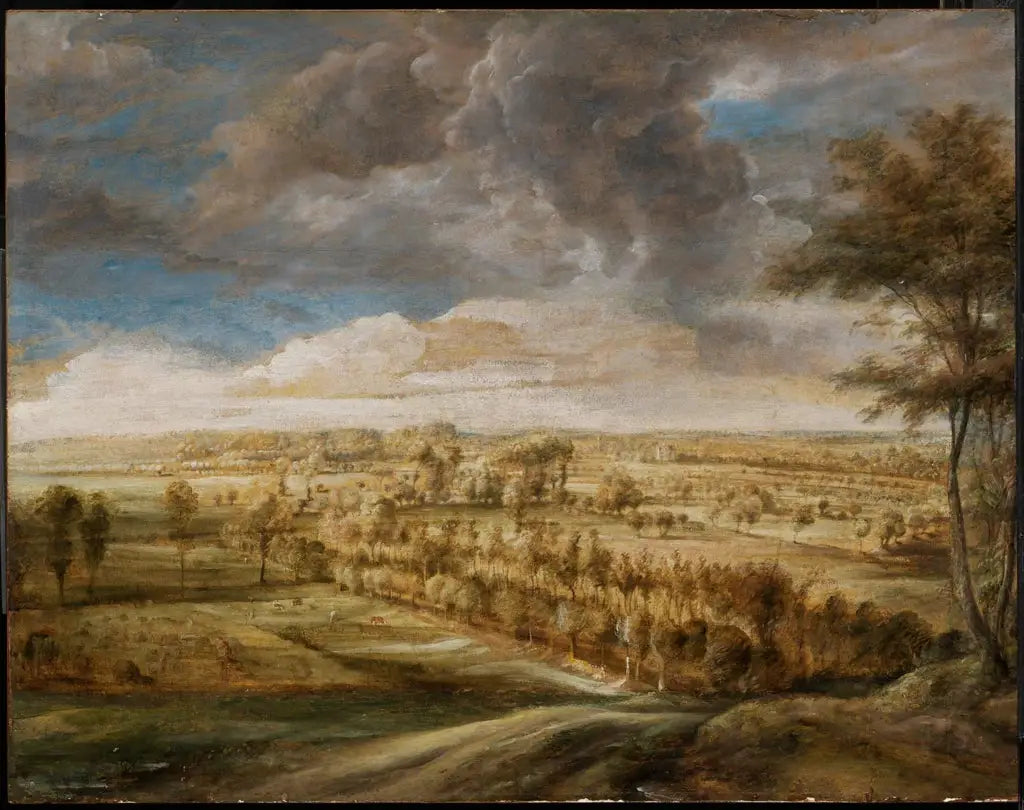 Paysage avec une allée d'arbres - Peter Paul Rubens image 1 copie de tableau peinte à la main