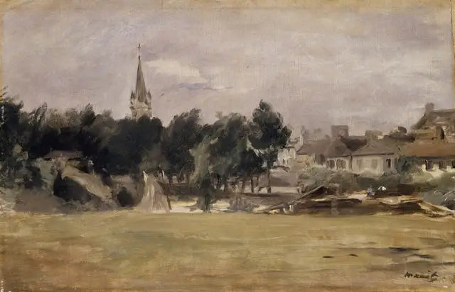 Krajobraz z wiejskim kościołem - Édouard Manet