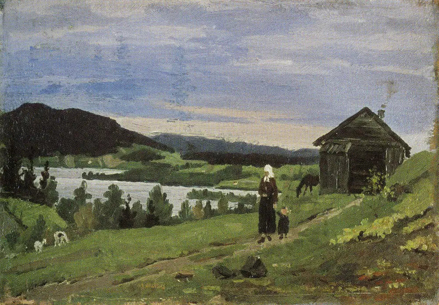Krajobraz z kobietą i dzieckiem - Edvard Munch