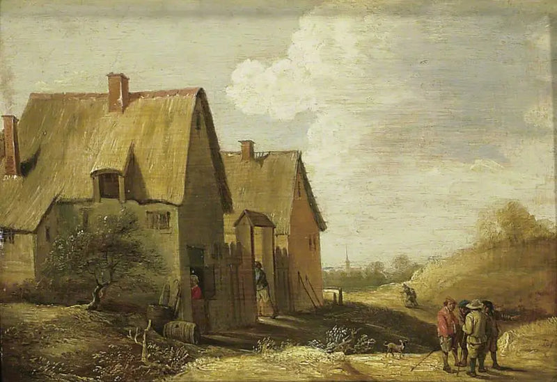 Pejzaż z farmą i postaciami - David Teniers Młodszy