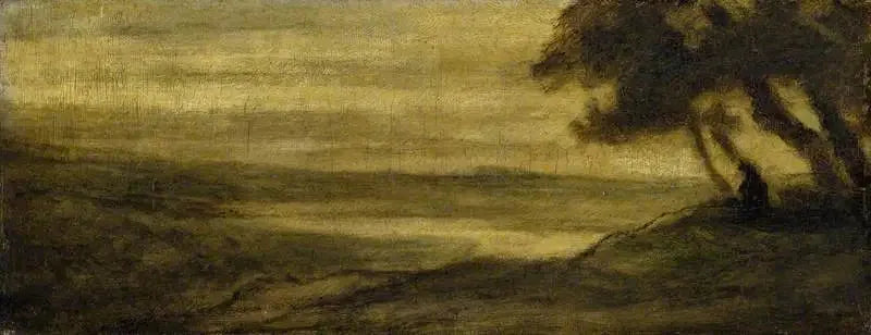 Pejzaż z postacią - Honoré Daumier