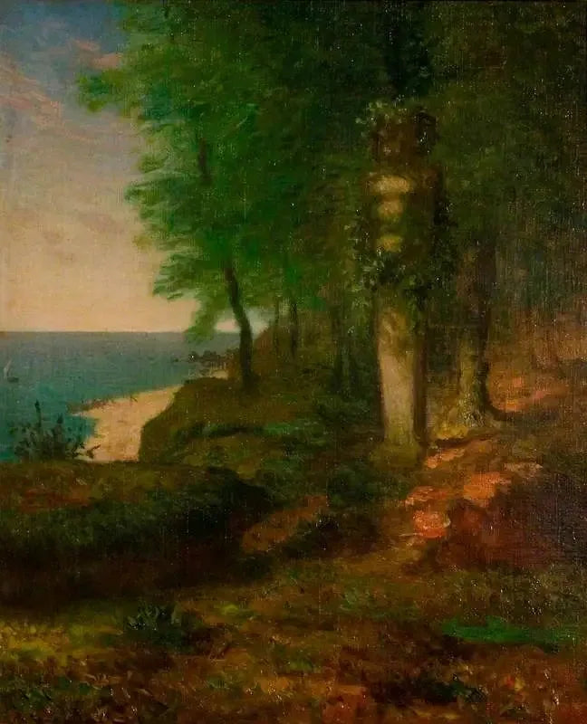 Pejzaż z postacią końcową - Jean-François Millet