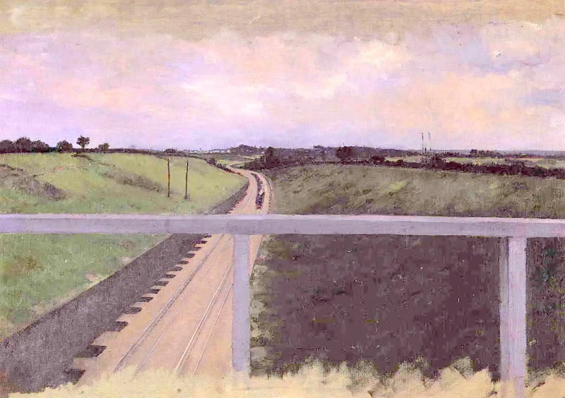 Krajobraz z torami kolejowymi - Gustave Caillebotte