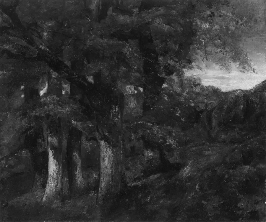 Las krajobrazowy - Gustave Courbet