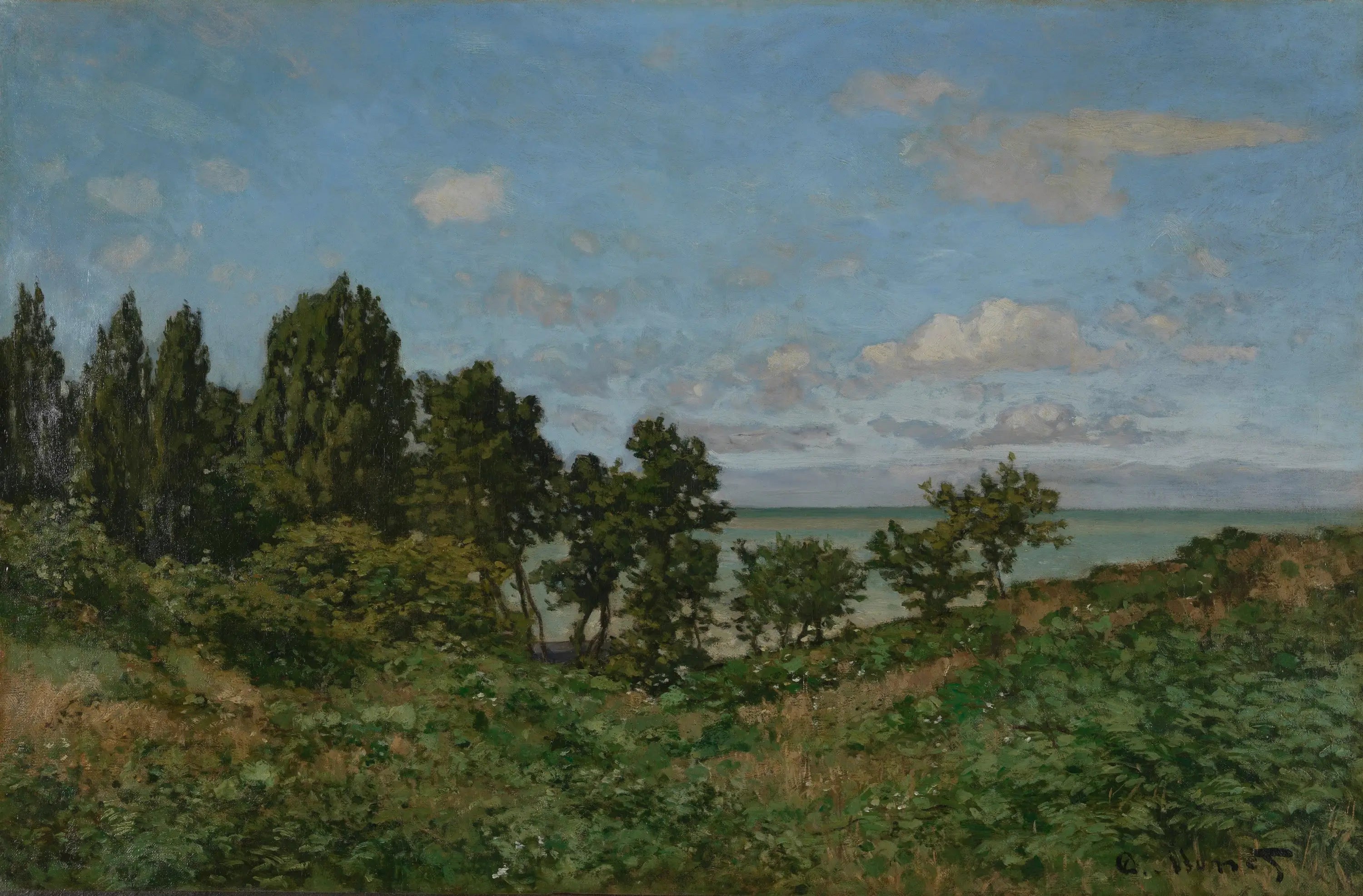Reproduction du tableau « Paysage côtier - Claude Monet » par Alpha Reproduction en peinture à l’huile