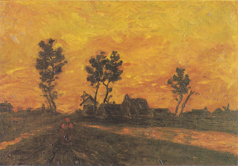 Krajobraz przy zachodzie słońca - Vincent van Gogh