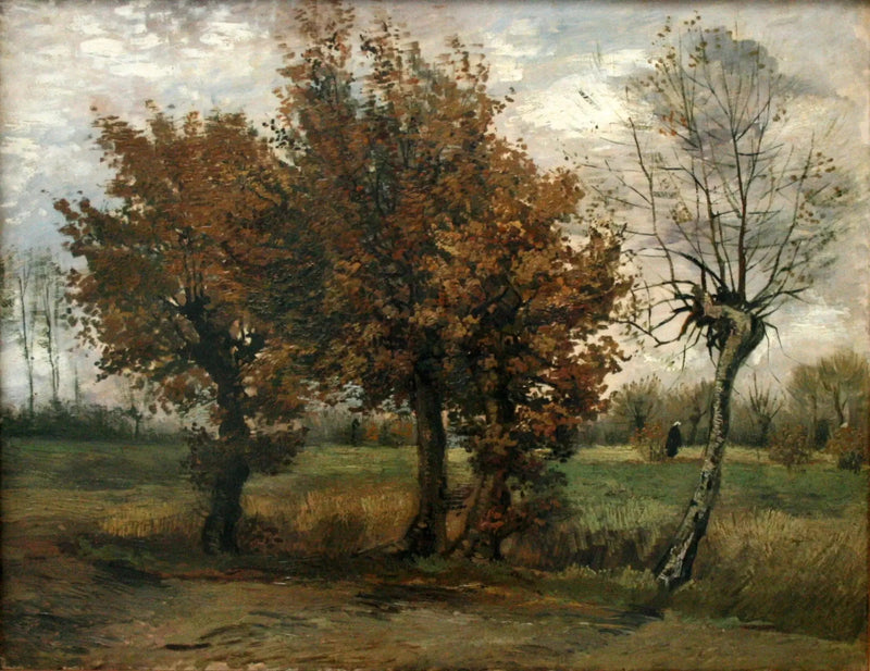 Pejzaż jesienny z czterema drzewami - Vincent van Gogh
