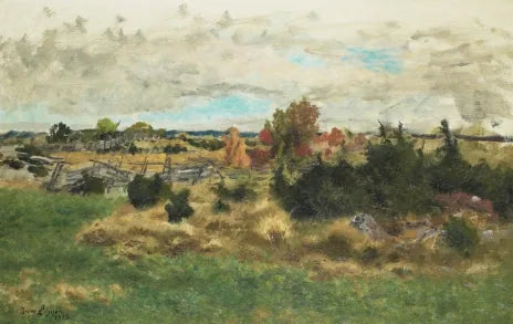 Paysage d'automne avec une clôture ronde - Bruno Liljefors