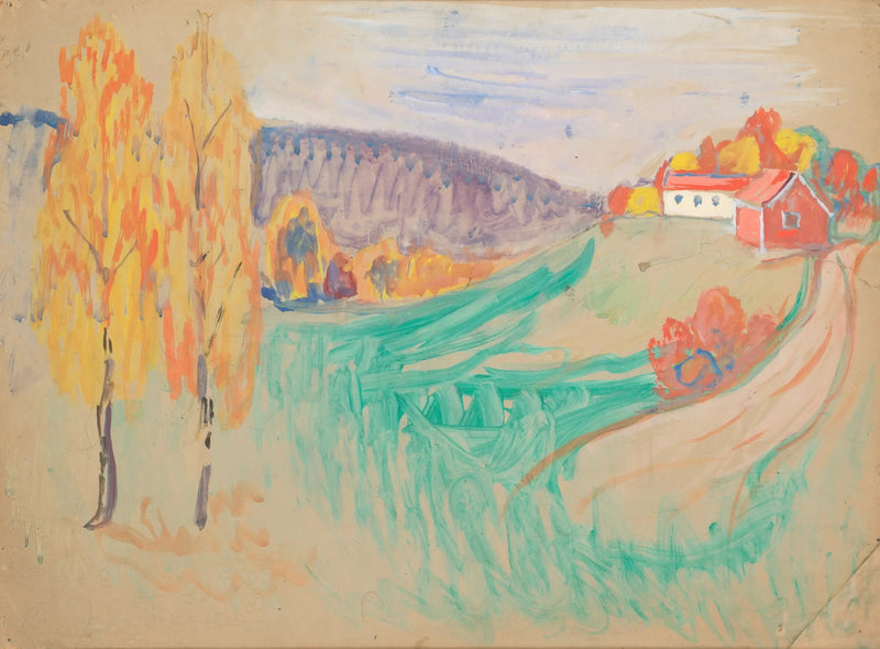 Jesień w krajobrazie - Edvard Munch