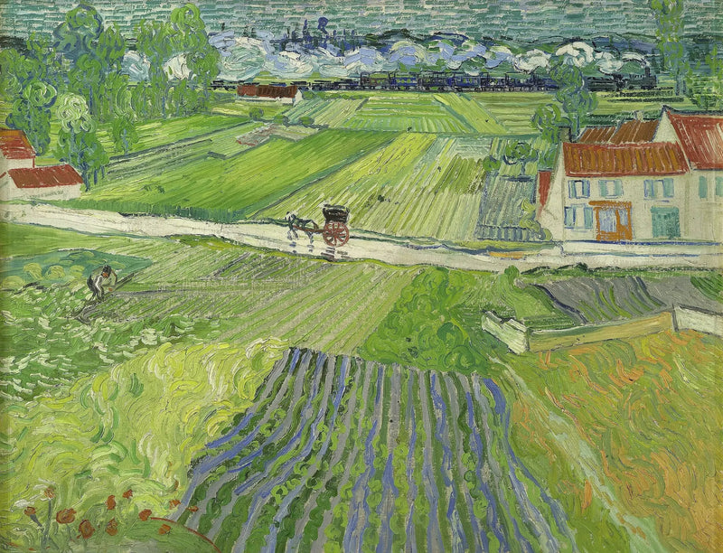 Pejzaż Auvers po deszczu - Vincent van Gogh