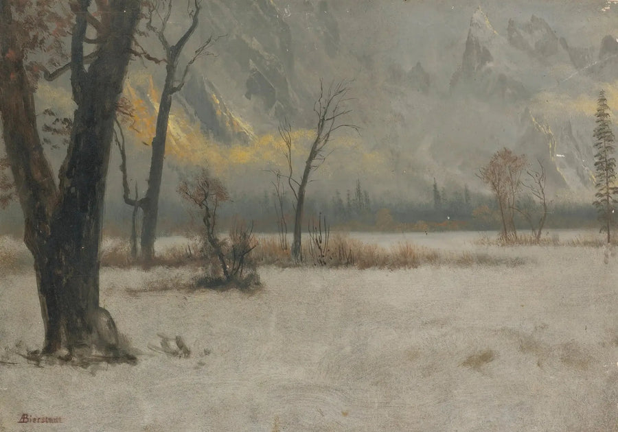 Zimowy pejzaż - Albert Bierstadt
