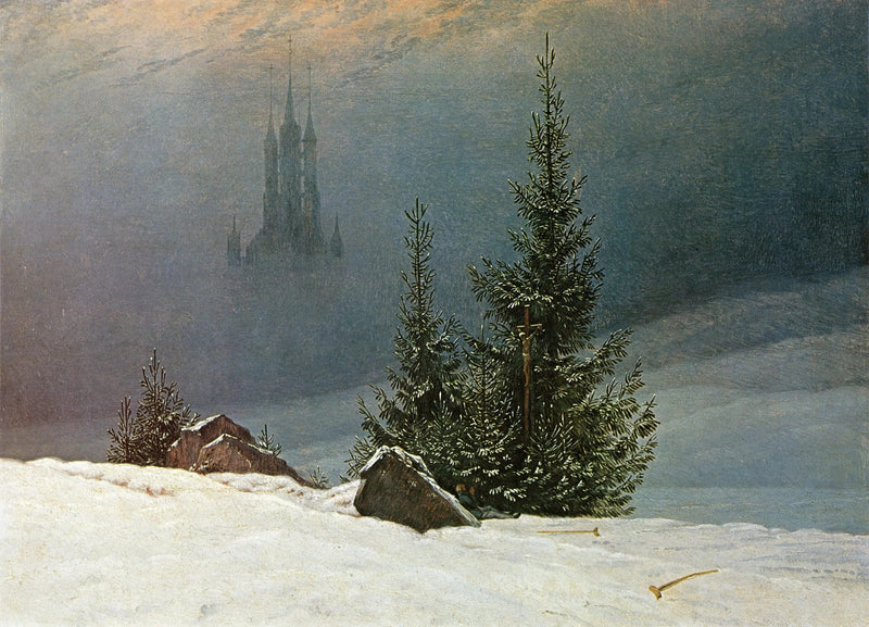 Zimowy krajobraz z kościołem - Caspar David Friedrich
