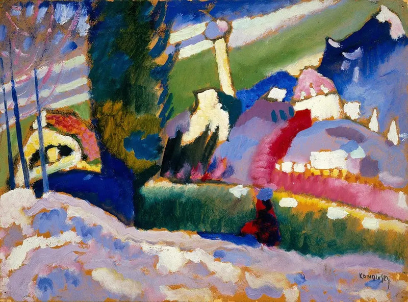 Zimowy krajobraz z kościołem - Wasilij Kandinsky